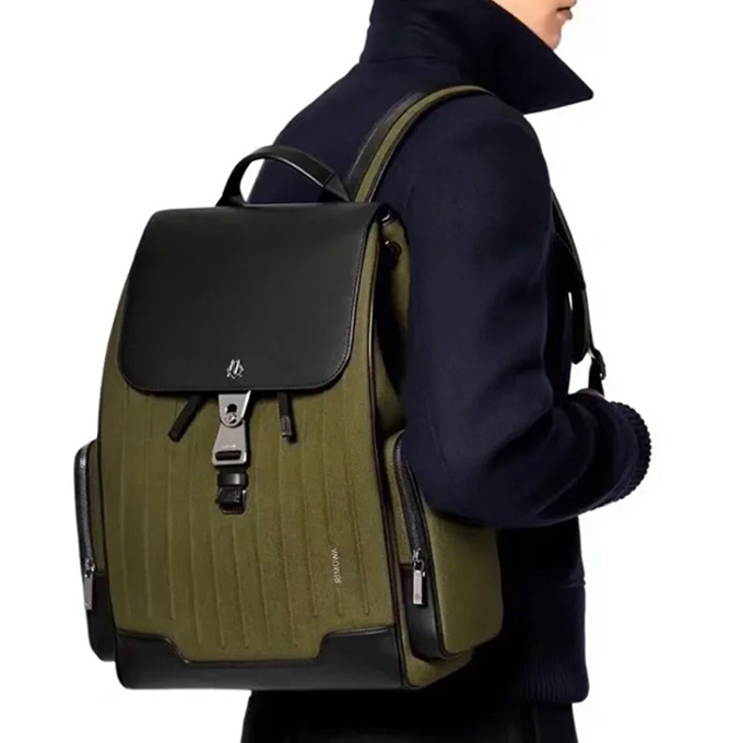 rimowa never still leather flap backpack
